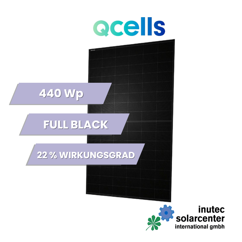 Qcells Q-Tron Black | Doppelglas Solarmodul | 440 Wp, inutec solarcenter