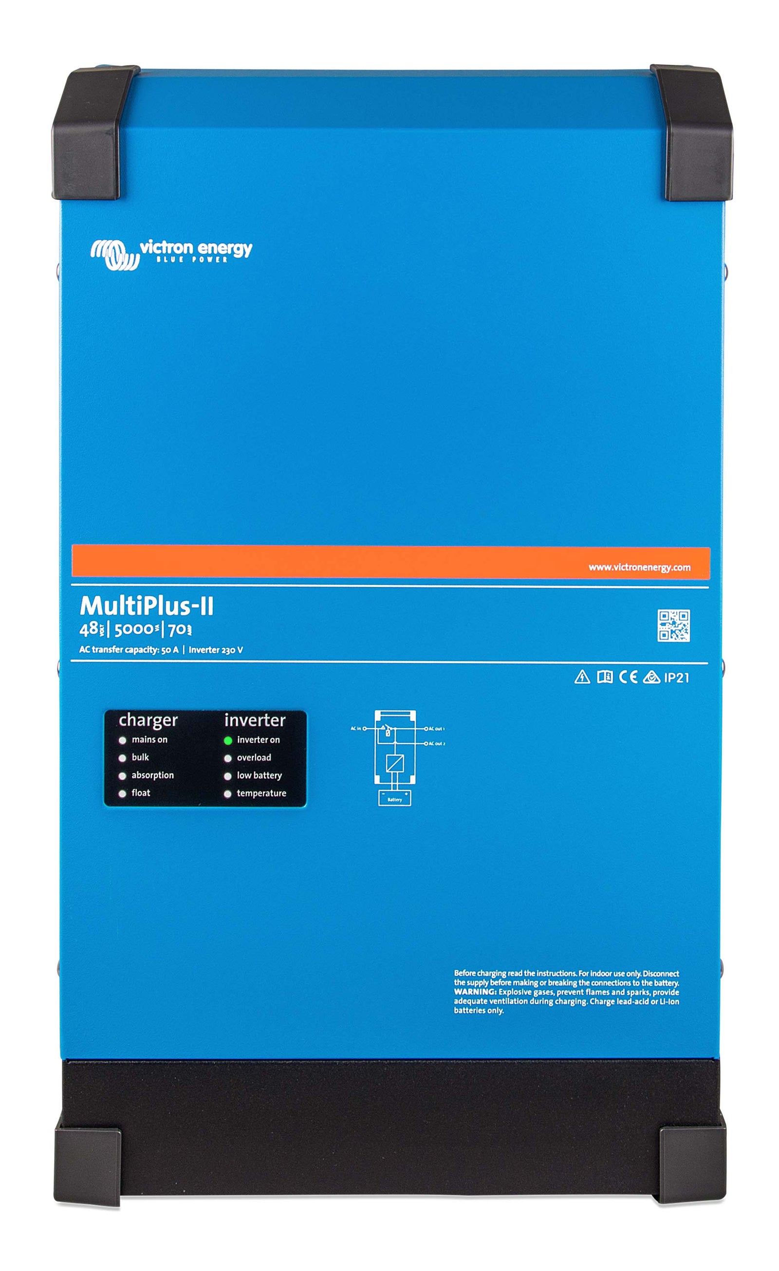 Victron Energy MultiPlus-II 12V/24V/48V 3000 VA bis 15000 VA I 230 V I Batteriewechselrichter, inutec solarcenter