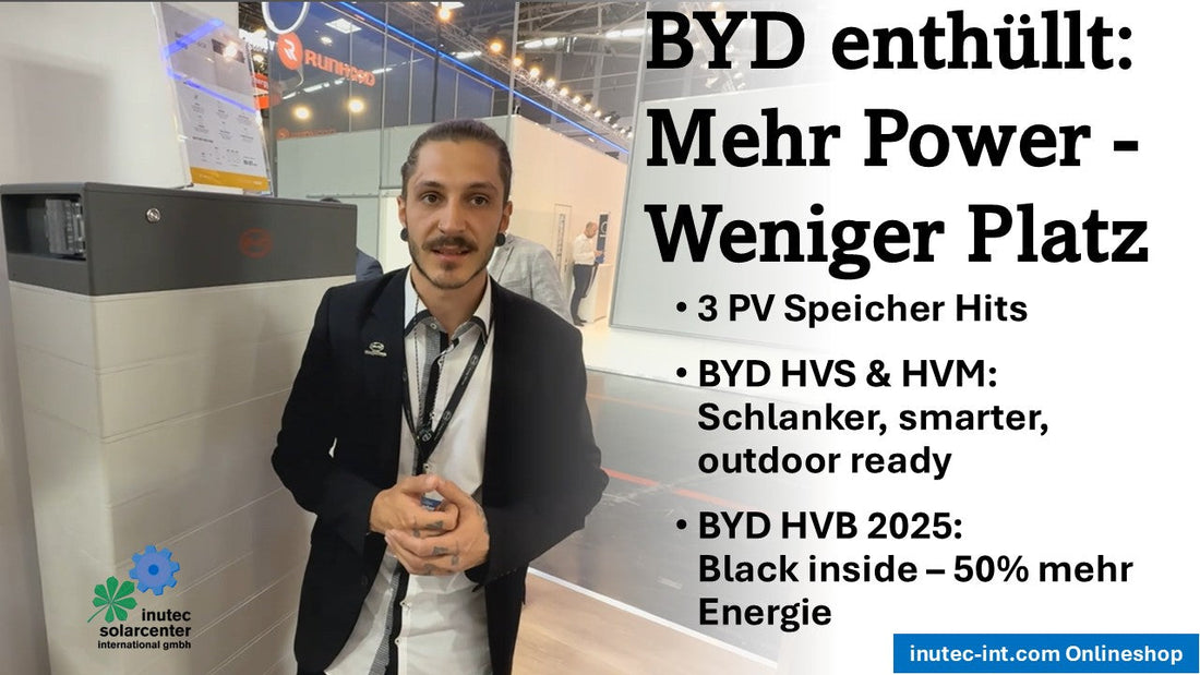 Intersolar 2025 | BYD enthüllt: Mehr Power, weniger Platz – 3 PV-Speicher-Hits !