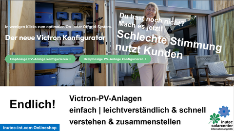 Victron PV-Konfigurator: Netzgekoppelte & anmeldefreie PV-Anlagen in Minuten planen!