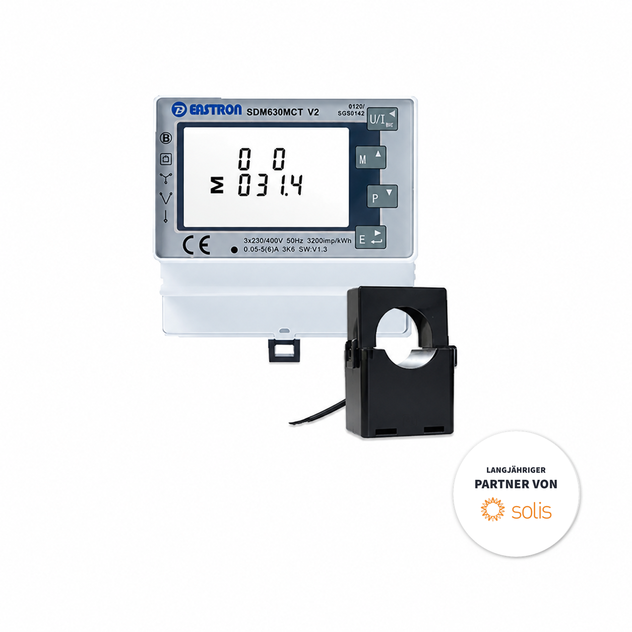 Solis Smart Meter 3-phasig Eastron SDM630MCT V2 inkl. CT | Energiezähler