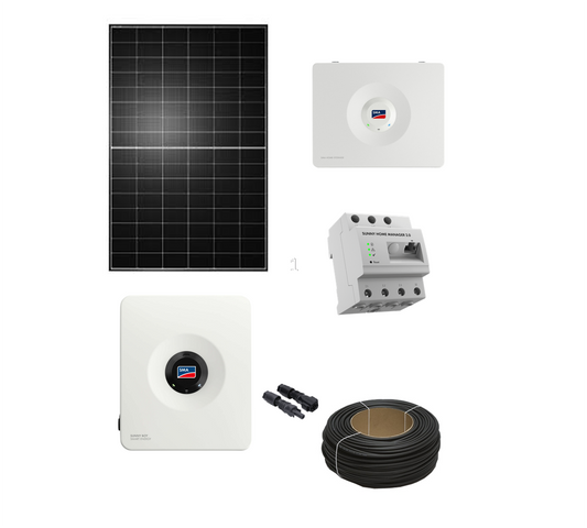 Premium PV-Anlage 'Deutsche Meisterklasse XS' | 3,6 kWp z.B. Heckert PV-Module | 3 kW SMA SB SE + SMA Home Speicher oder BYD | inkl. Energiemanagement & Zubehör