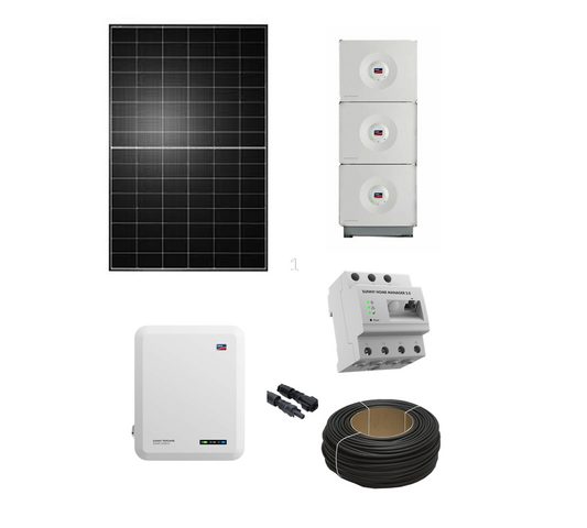 Premium PV-Anlage 'Deutsche Meisterklasse M' | 8,1 kWp z.B. Heckert PV-Module (anpassbar) | 8 kW SMA STP Hybrid + SMA Home Speicher/ BYD | inkl. Energiemanagement & Zubehör