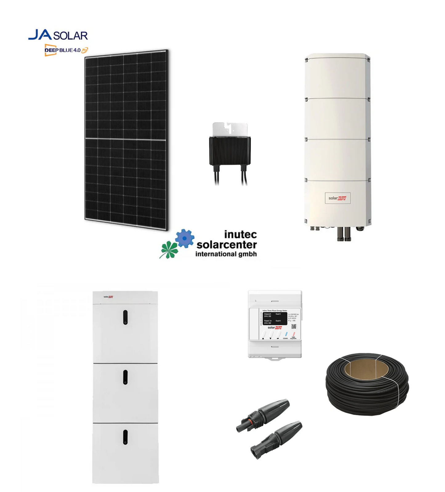 Premium PV-Anlage „Voll Optimiert“ | 10,92 kWp JA Solarmodule | SolarEdge Home Hub-WR | SE Home Battery 48 V (100 % nutzbar, beheizt) | inkl. Optimierer & Zubehör