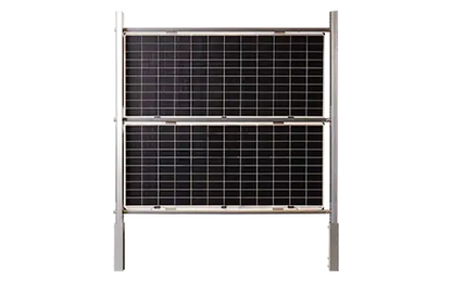 Next2Sun Standard Fence2Sun² Zaunelement mit zwei Modulreihen übereinander
