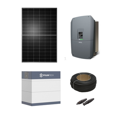 Premium DE PV-Anlage „FlexPower M“ 10,7 kWp Solarmodule Heckert | 10 kW Kostal Plenticore Hybrid G3 | 10,2 kWh Pylontech Force H3 Speicher | Zubehör & mehr