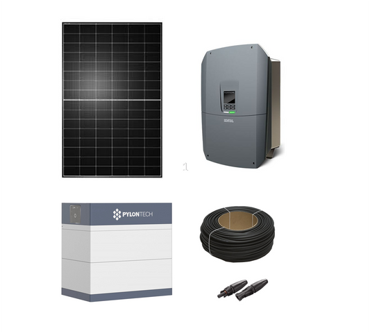Premium DE PV-Anlage „FlexPower M“ 10,7 kWp Solarmodule Heckert | 10 kW Kostal Plenticore Hybrid G3 | 10,2 kWh Pylontech Force H3 Speicher | Zubehör & mehr