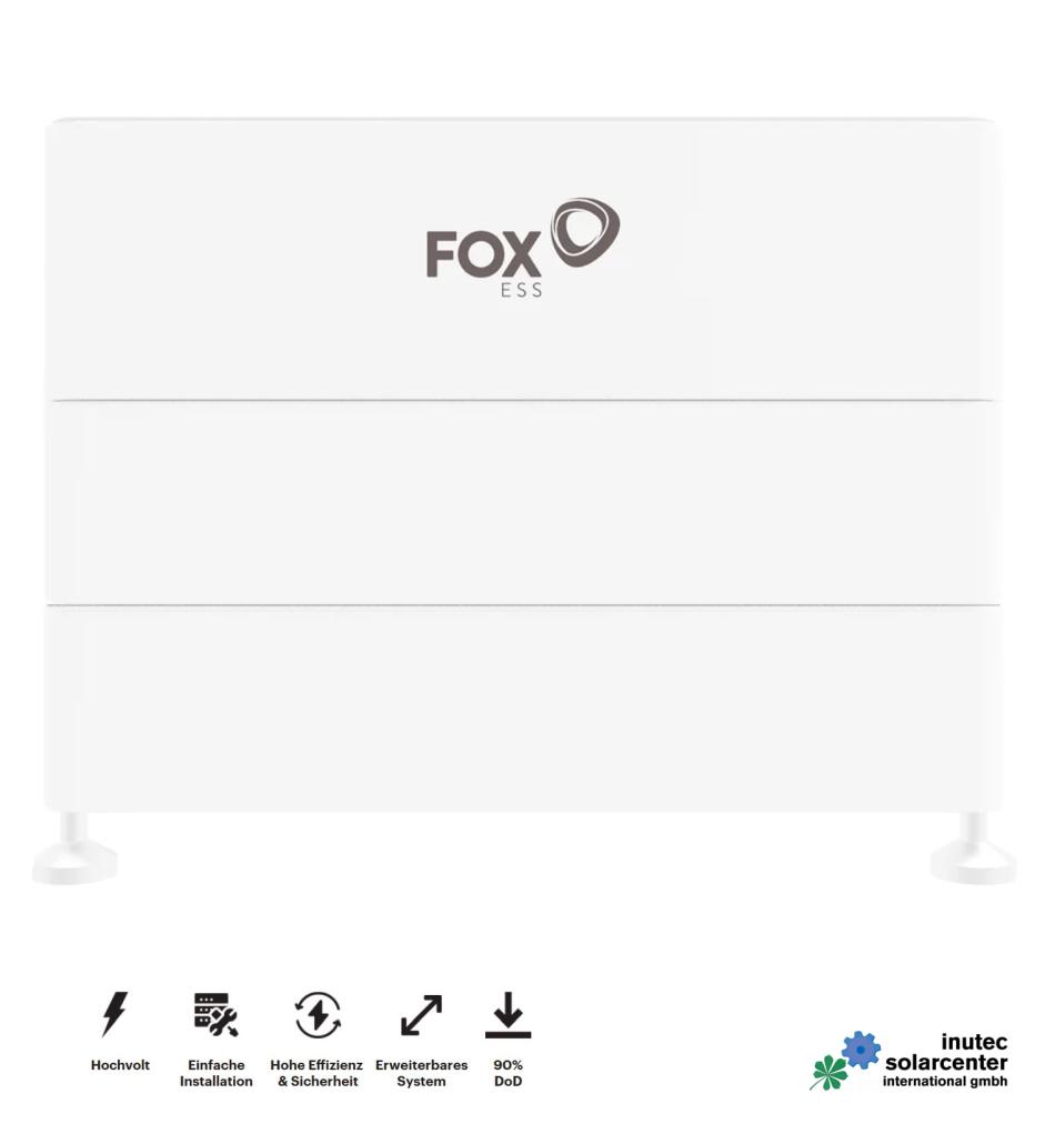 Fox ESS PV Speicher ECS2900-H2 bis H7 I von 5,76 kWh bis 20,16 kWh I Komplettsysteme, inutec solarcenter