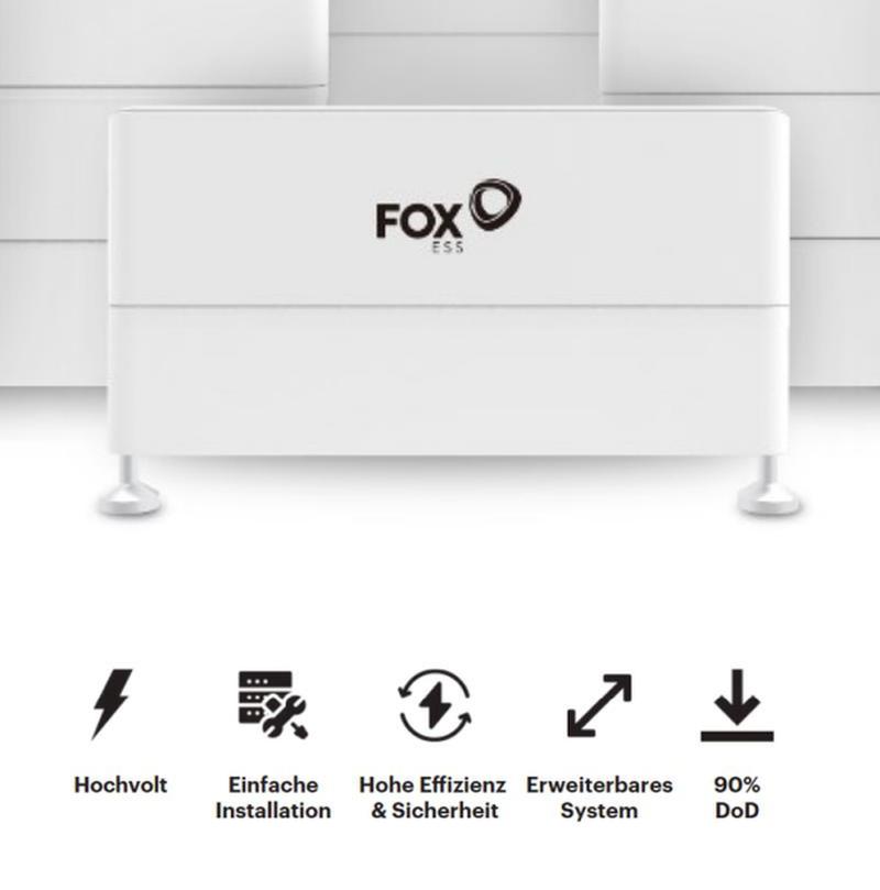 Fox ESS PV Speicher ECS2900-H2 bis H7 I von 5,76 kWh bis 20,16 kWh I Komplettsysteme, inutec solarcenter
