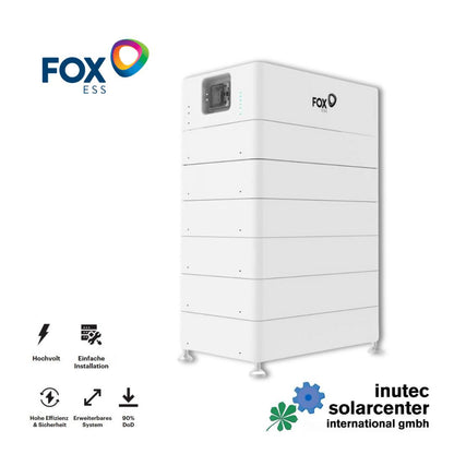 Fox ESS PV Speicher ECS2900-H2 bis H7 I von 5,76 kWh bis 20,16 kWh I Komplettsysteme, inutec solarcenter