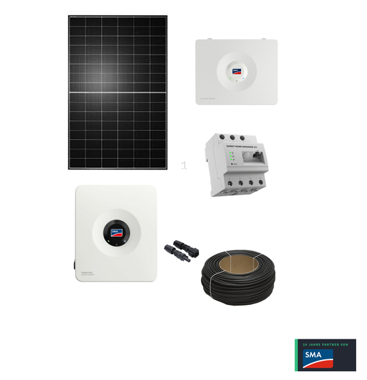 Premium PV-Anlage „Deutsche Meisterklasse XS" | 3,92 kWp Heckert Solarmodule | 3,6 kW SMA Sunny Boy Smart Energy | 3,2 kWh SMA Home Storage & Zubehör