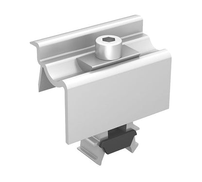K2 Systems Modulendklemme Clamp EC für Ziegeldach | 25-40 mm, silber, inutec solarcenter