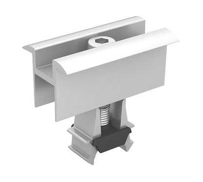 K2 Systems Modulmittelklemme Clamp MC für Ziegeldach | 25-40 mm, silber, inutec solarcenter