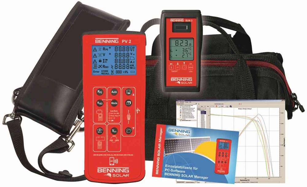 Benning PV 2 Set (050427) mit Software, SUN 2 und Tasche, inutec solarcenter, Uncategorized