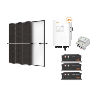 Premium PV-Anlage TriPower LowVolt 13,16 kWp – Trina Vertex S+ Solarmodul, Solis 12 kW Low-Volt Hybridwechselrichter, Consolinno HEMS und 3 × Pylontech US5000 Speicher