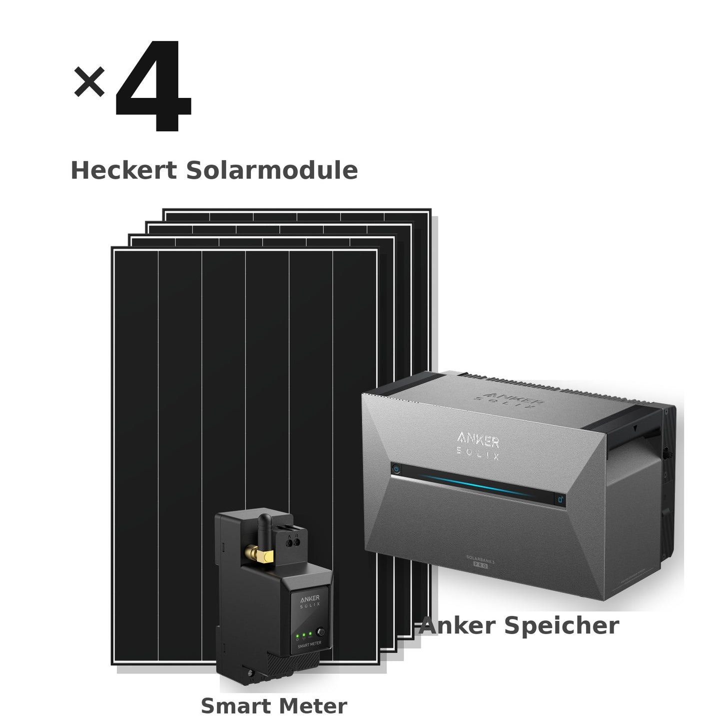 Inutec Balkonkraftwerk 1.940 Wp Full Black mit Anker SOLIX Solarbank 3 Pro | anmeldefrei | mit Notstrom | erweiterbar