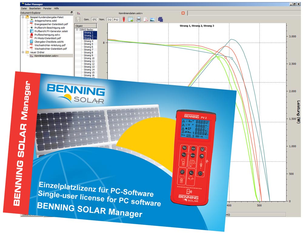 Benning PV 2 (050422) PV-Installationstester und Kennlinienmessgerät, inutec solarcenter, Uncategorized