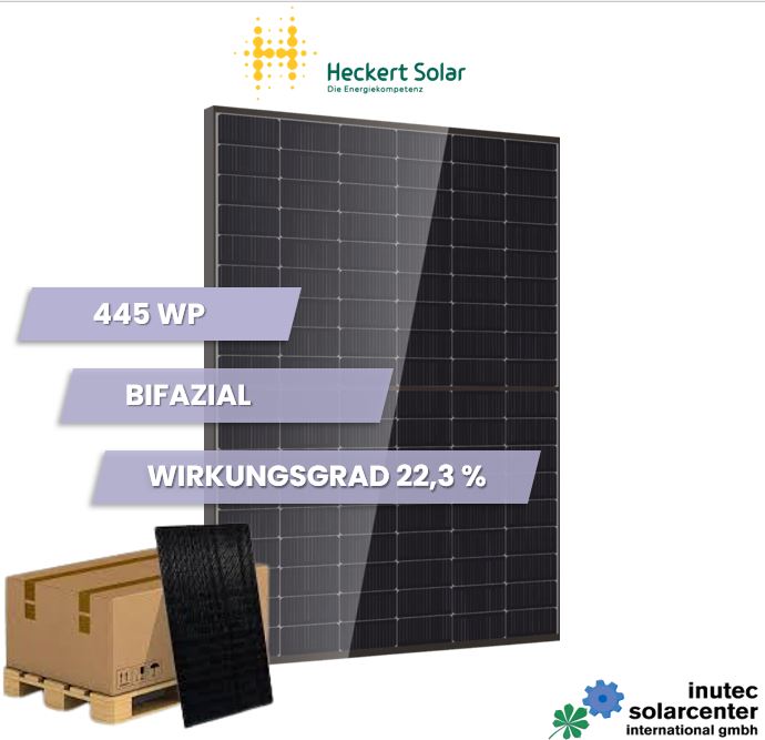 Heckert Solar Zeus 1.0 108 M | rückseitenaktives Solarmodul | 450 Wp, inutec solarcenter, Uncategorized
