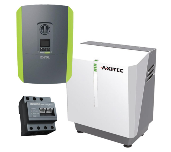 PV Anlage Axitec AXIstorage LI SH Speicher von 10 bis 15 kWh + Kostal PLENTICORE PLUS von 5,5 bis 10 kW Hybridwechselrichter