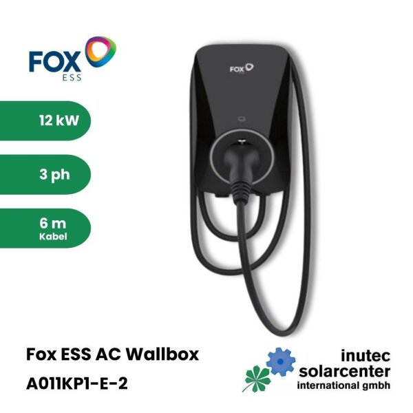 Fox ESS Wallbox A011KP1-E-2 | 11 kW | 3 ph | mit 6 m Kabel